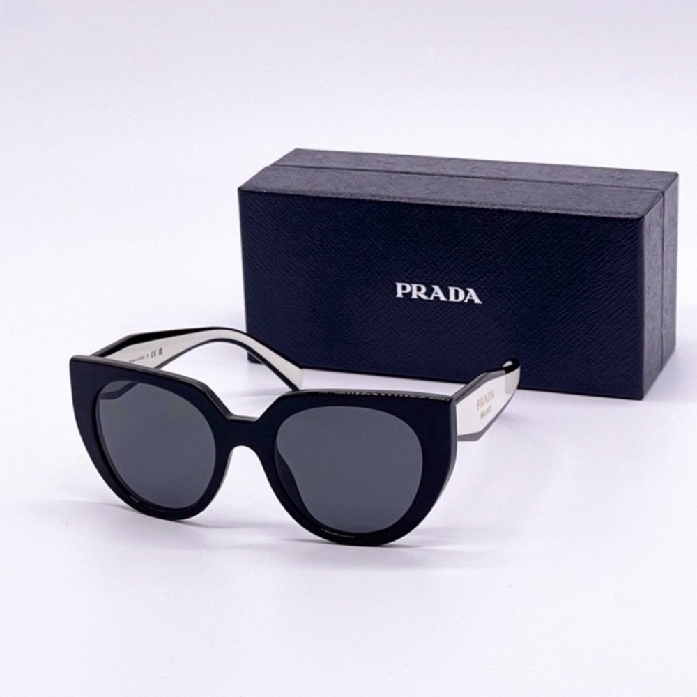 Prada Black and White Cat Eye Sunglasses for Women